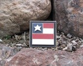 FREE STANDING FLAG with base for July 4th, shelf, desk, office and americana home decor