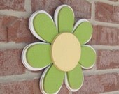 LIME GREEN layered DAISY for wall hanging, girl bedroom or home decor