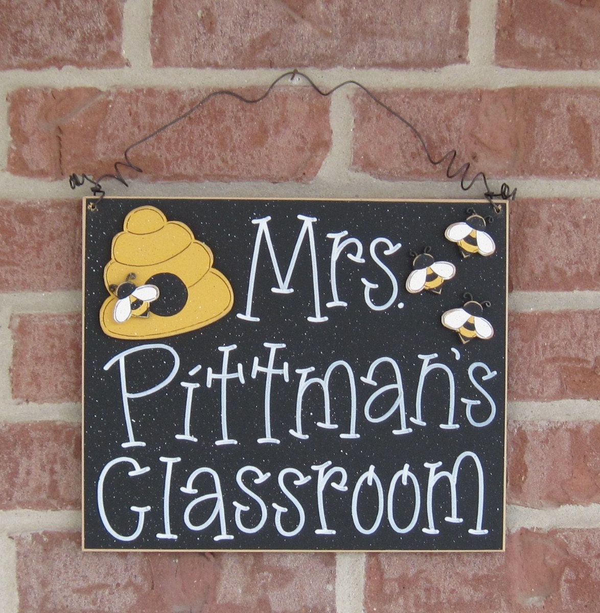 Custom Teacher Personalized Name or Word Sign for children, home, desk, shelf, decor