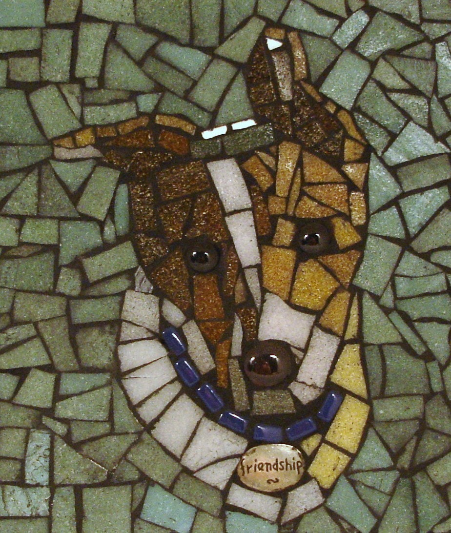 FREE gift with purchase --  Made to Order -- PET PORTRAIT in mosaic from your  photo