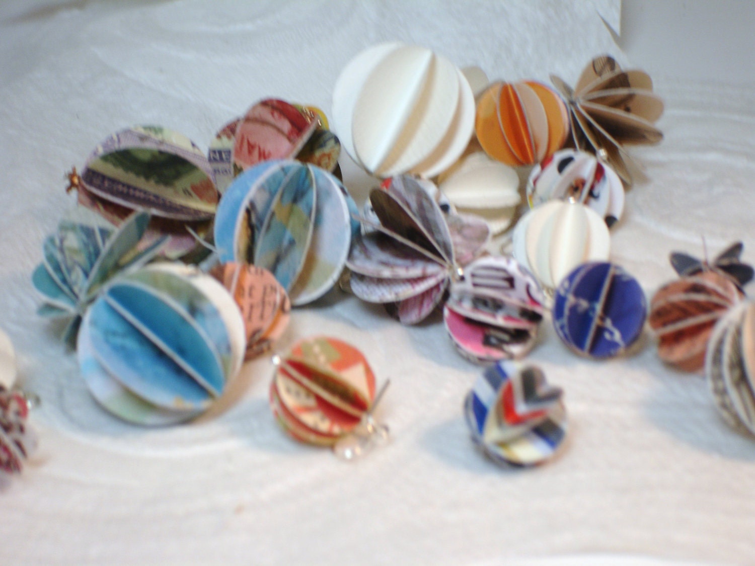 Paper Earrings -- Hand Folded Just for You