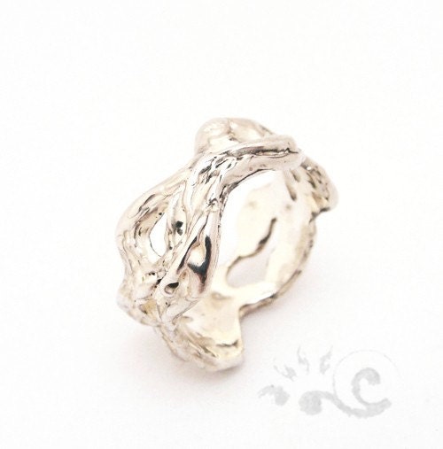 Men Ring "Coulure" Argentium