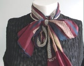 vintage. 70s Emanuel Ungaro Silk Striped Scarf
