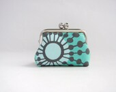 Frame Coin Purse-- mini  jewelry case with ring pillow-turqoise blue