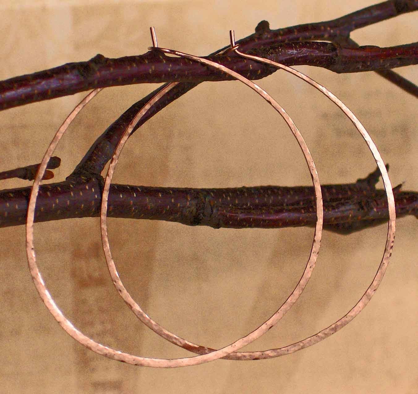 Delicate 14K Rose Gold Filled Hoop Earring - Delicate Pink 14K Rose Gold Filled Hoops - Made to Order