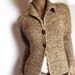 Womens Hand knit Jacket Merino wool sweater Mohair cardigan