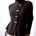 Hand Knit Cardigan Asymmetric women' s jacket Merino Wool Womens Sweater Anthracite Grey Steel Blue SUMMER SALE