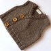Hand knit Baby Vest Tweed Waistcoat - Eco Friendly Tweed Brow Off white sizes from 1-9 month