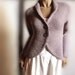 Womens Hand Knit Sweater Jacket Purple Grey Wool Sweater Cardigan Many Colors Available SUMMER SALE PRICE