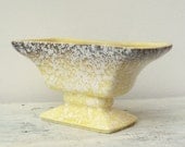 Vintage Royal Windsor Yellow Planter with Brown Trim and White Splatters