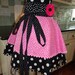 Womens Retro Full Apron - 4RetroSisters Annabelle Style -  Bubble Gum Pink - Retro Modern