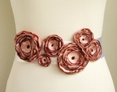 Bridal Belt Sash, Blush Wedding Sash for Romantic or Vintage Inspired Wedding