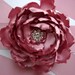 Bridal Sash for Bride or Bridesmaid, Cabbage Rose Wedding Belt. Dusty Pink Flower Sash