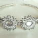 Winter Wedding Bridal Tiara - Wedding Tiara - Chic Beaded Flowers Tiara, Bridal Hair. Wreath Tiara