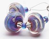 Denim - Handmade Lampwork Glass Beads by Sarah Downton