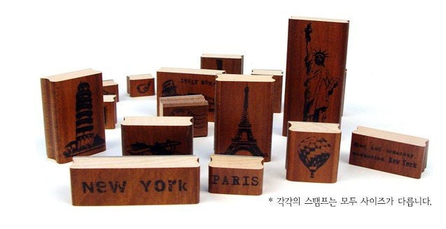 Making Memories Paryrus travel theme rubber stamps set