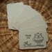 ribbed brown MINI business cards