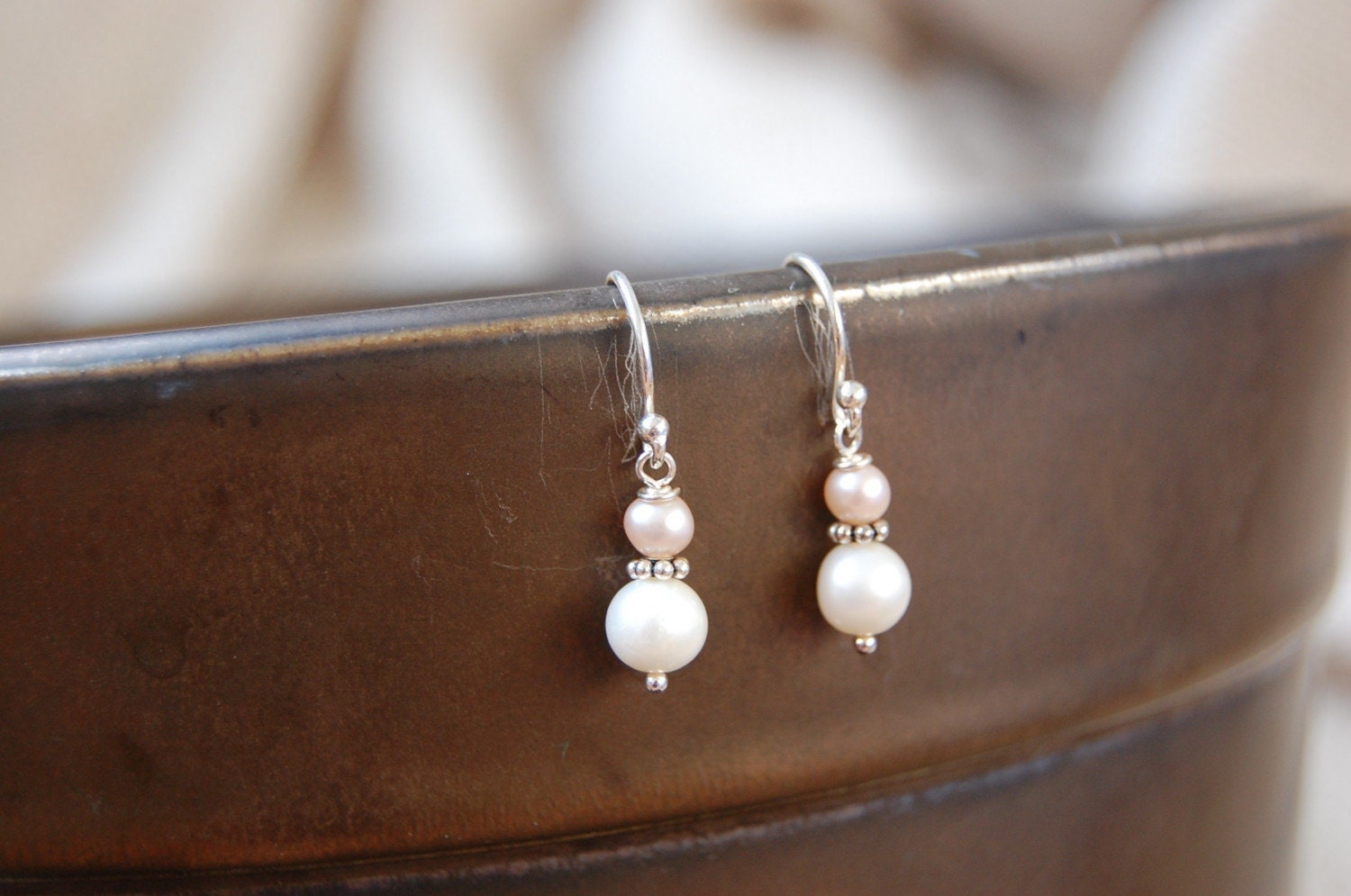 simple pearl earrings