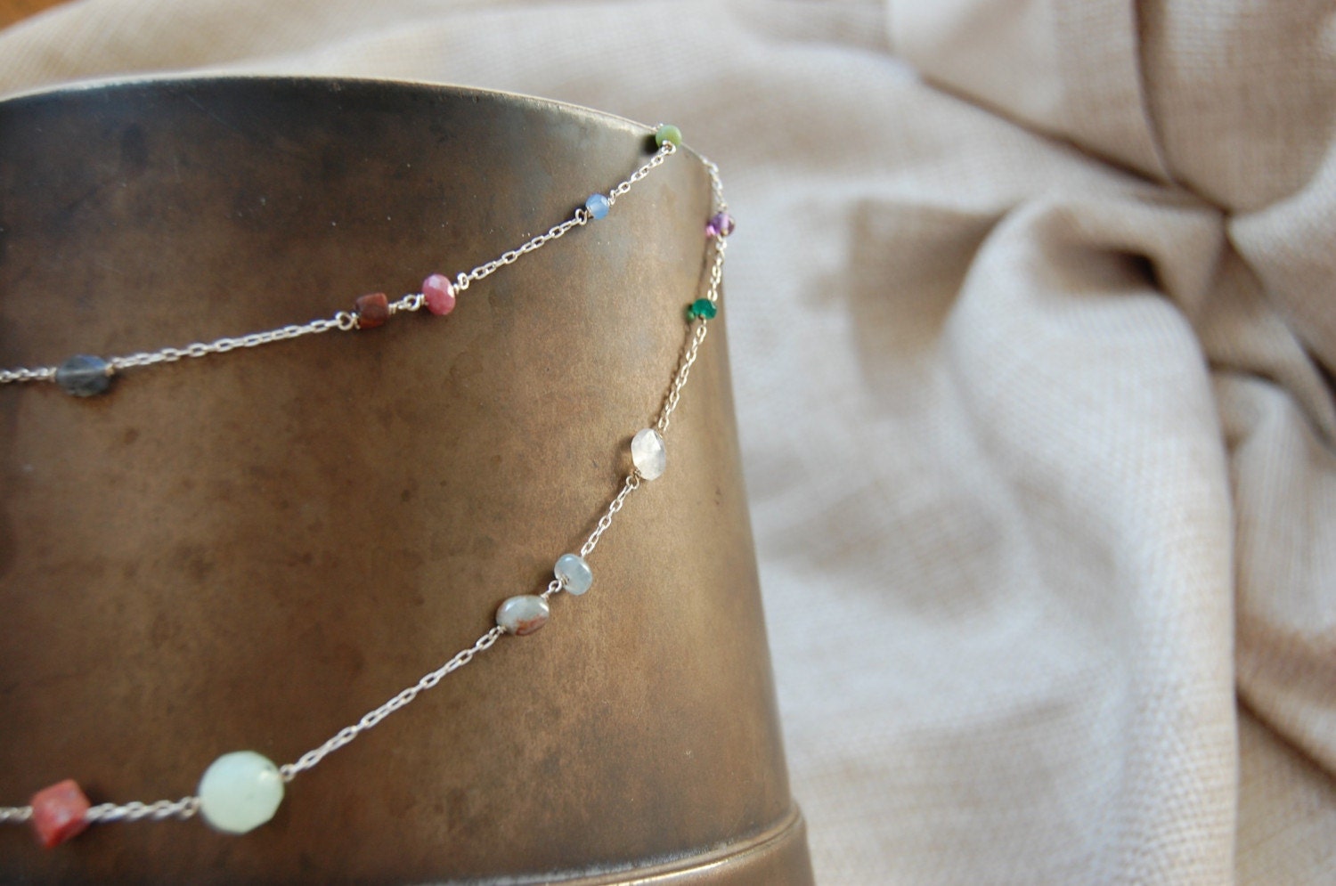 long or short multi-stone necklace