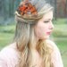 butterfly hair comb, orange monarch hair comb