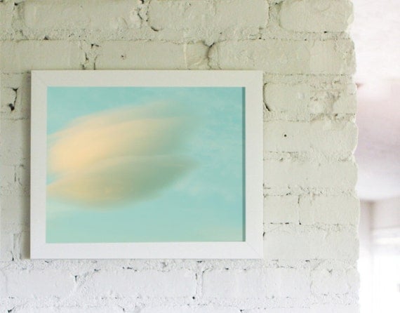 Modern Art Cloud Photo Minimalist Photo Fine Art Photography of a Cloud 8x10 Archival Photograph