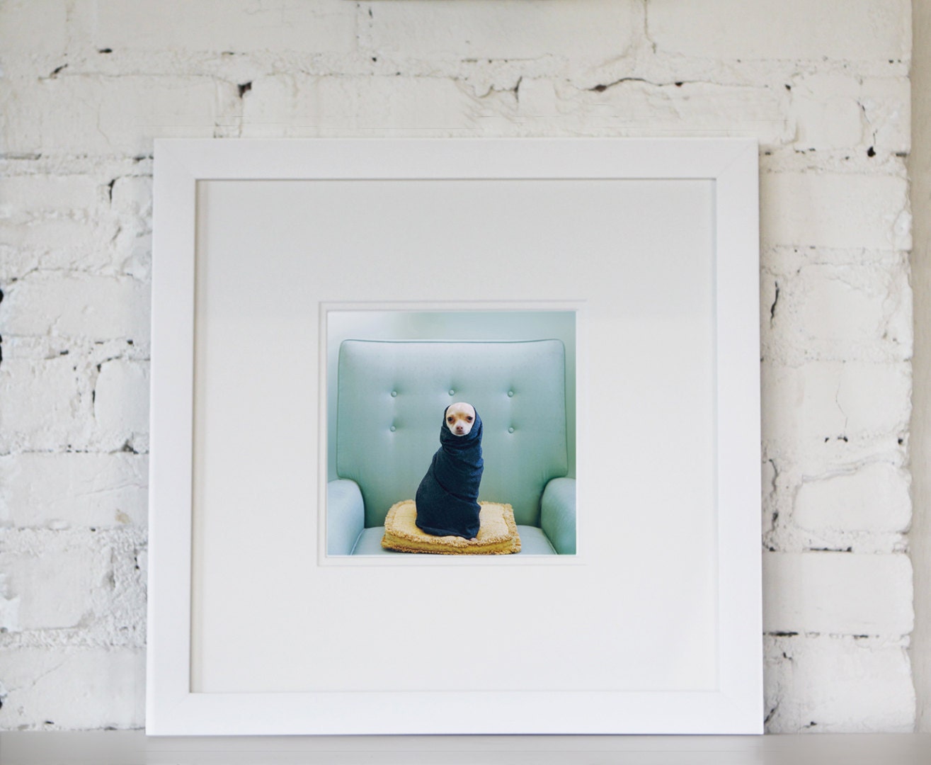 SALE Chihuahua Art  Framed and Ready to Hang