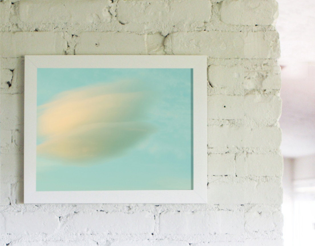 Modern Art Cloud Photo Minimalist Photo Fine Art Photography of a Cloud 8x10 Archival Photograph