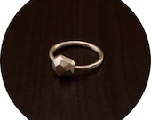 Silver Cavedweller Rock Ring // Engagement Sterling Band Faceted Metalwork