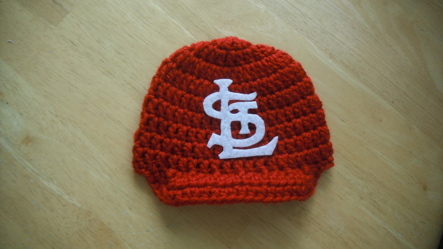 St. Louis Cardinals, Inspired Crocheted Baseball newsboy hat Newborn Photo Prop