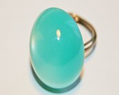Vintage Lucite Button Ring