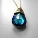 Swarovski Necklace Pendant (wire-wrapped, in silver or gold)
