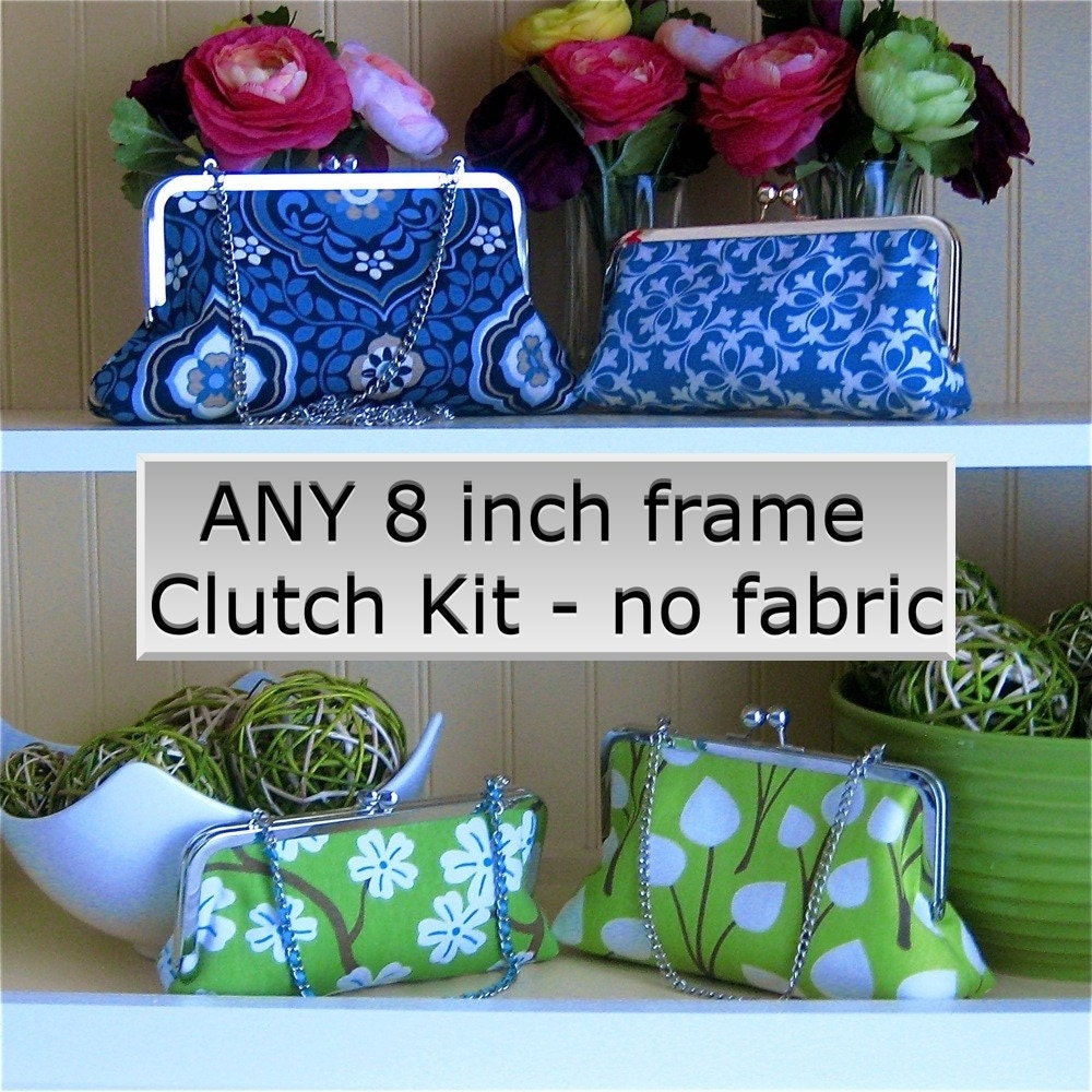 8x3 Make-Your-Own Clutch Kit: Gutermann glue, frame, interface - add YOUR OWN fabric