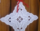 Hardanger Holiday Ornament  -   "Star"