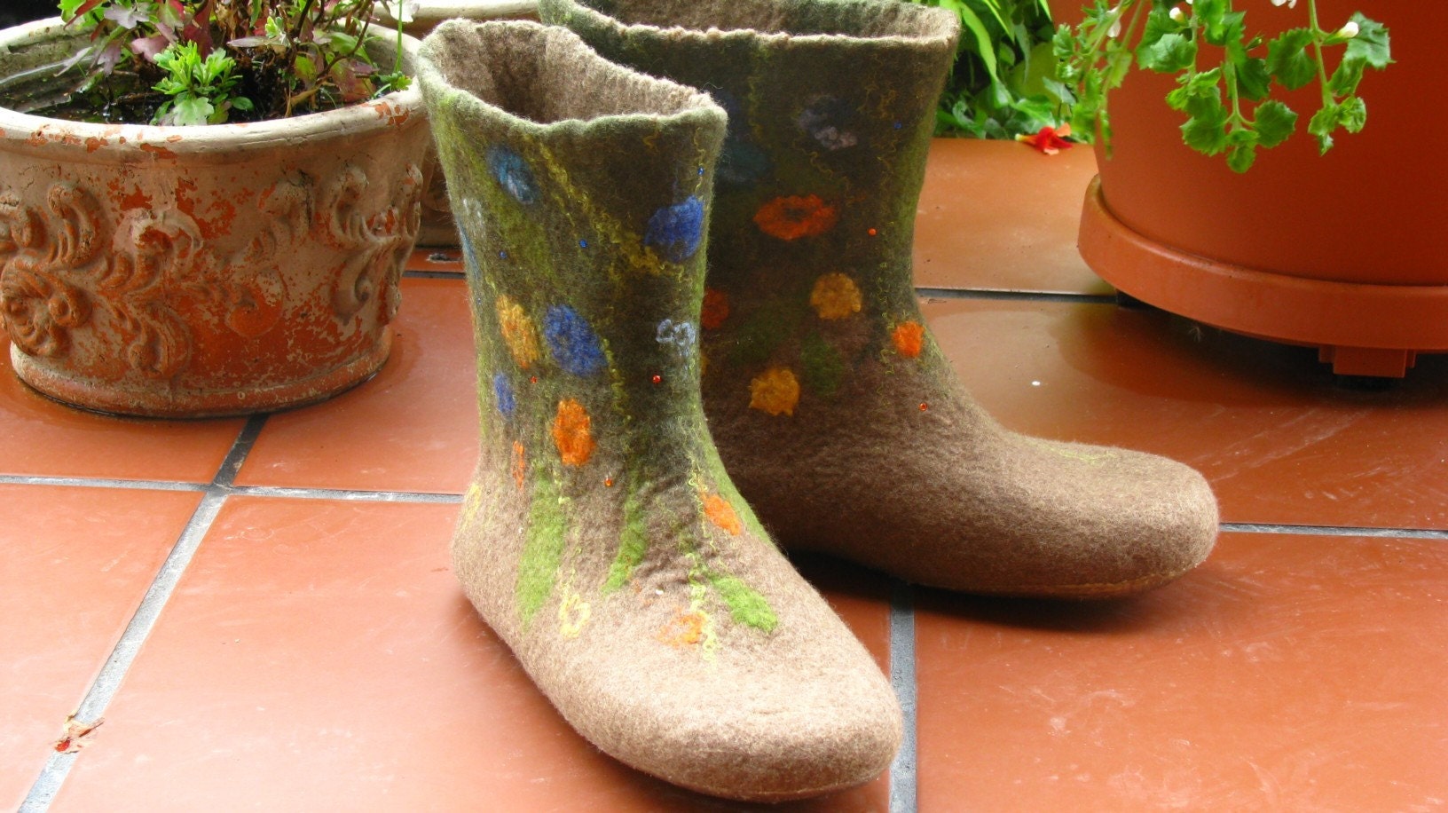 Felted slippers --- Handmade to Order