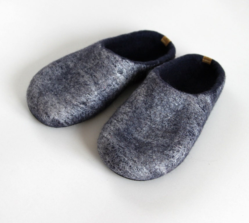 Felted wool slippers unisex --- Handmade to Order