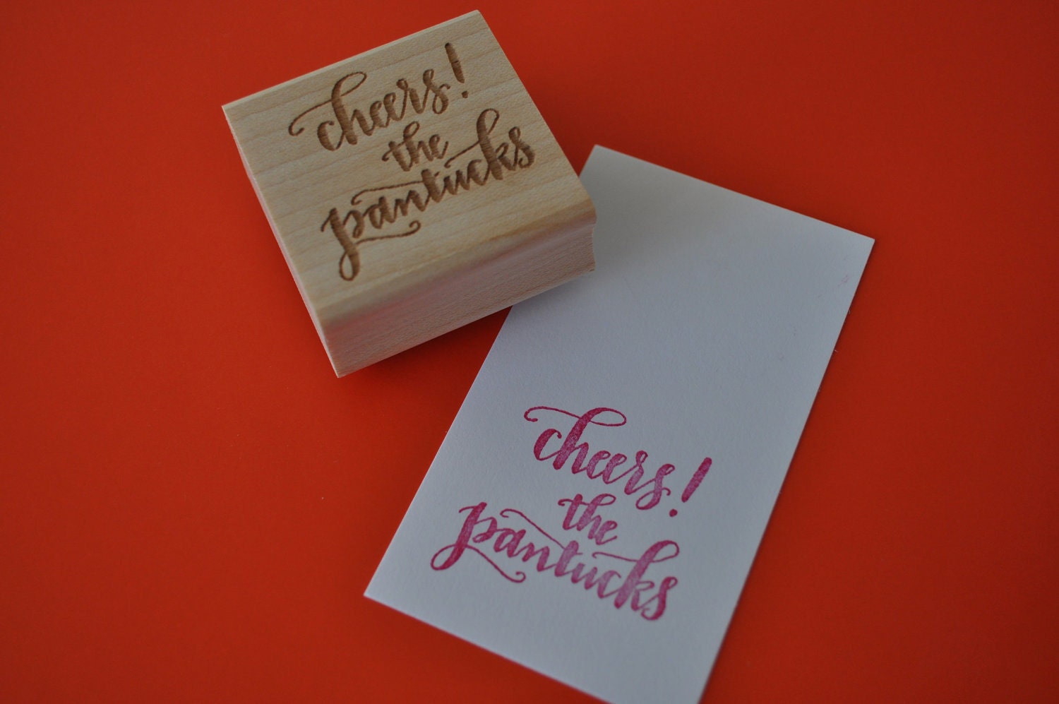 Custom Calligraphy Gift Tag Stamp (Small)