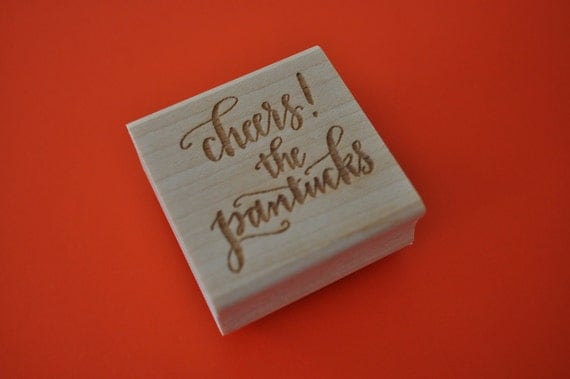 Custom Calligraphy Gift Tag Stamp (Small)