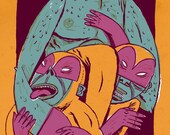 LURKERS Art Print Hand Screenprinted