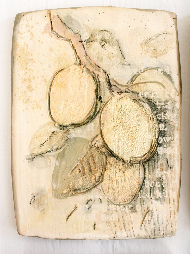 SALE. Apricots. Decorative tile composition