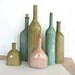 Still life of six bottle forms