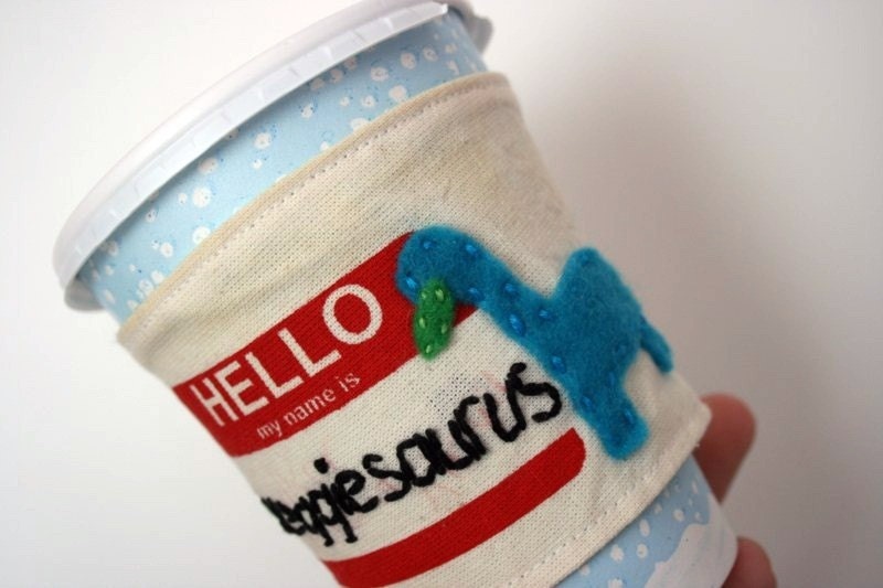 Veggiesaurus cup cozy
