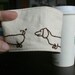 Frankie the wiener dog cup cozy