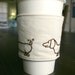 Frankie the wiener dog cup cozy