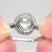 Diamond Engagement Ring Semi mount setting -14K white gold - .50 carat Round - Double Halo - Pave - Antique Style - Weddings- Luxury - Bp019