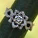 LOVE IN BLOOM - Platinum - Unique Flower Lotus Rose Diamond Engagement or Right Hand Ring - 2.00 carats - fL03