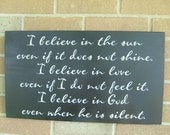 I Believe...Hand Painted Primitive Wood Sign, Home Decor, Wall Decor, Housewares