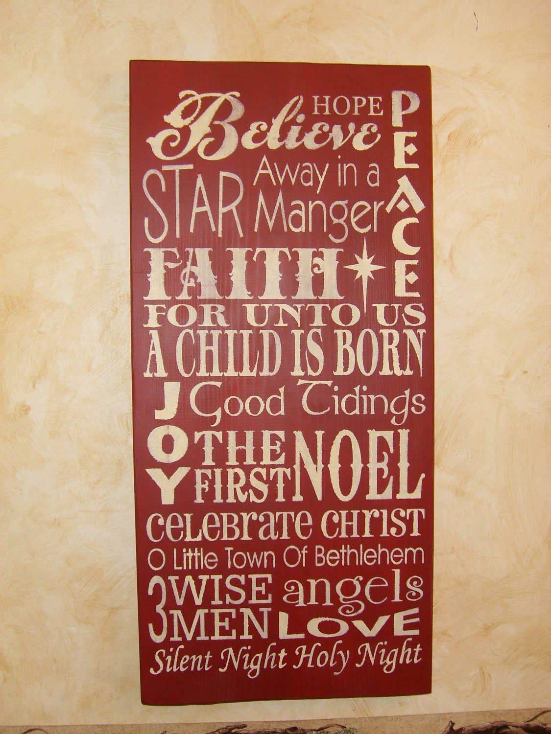 CHRISTMAS PriMiTIvE WooD SiGn, CHriStMas  Is  ALL  THesE  ThINgs, HaNd PaiNtEd, HoMe DeCoR, Ornament, Typography, Subway Art