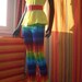 Rainbow Spiderweb Crochet Pants