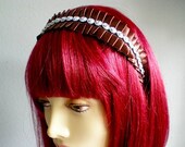 Chocolate French Maid Satin Ruffle Headband