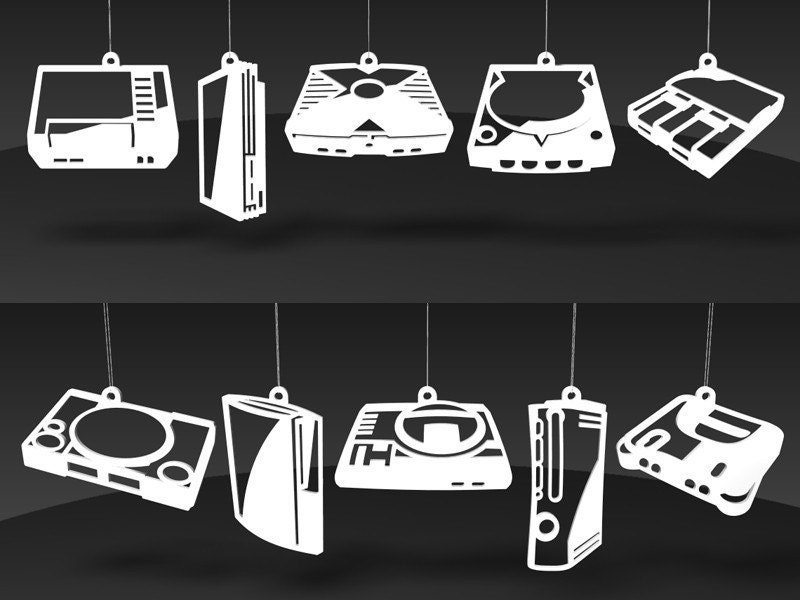 Video Game Console ornaments -  White acrylic